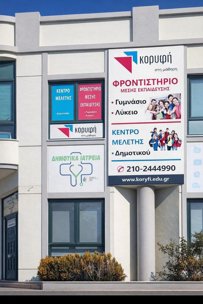 kentro-meletis-koryfi-menidi.jpg Φροντιστήριο Κορυφή Μενίδι Αχαρνές -Εξωτερική όψη.